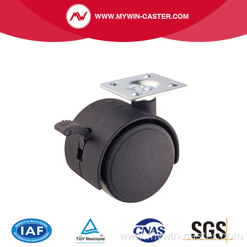 30mm PA Top Plate Furniture Caster With Brake